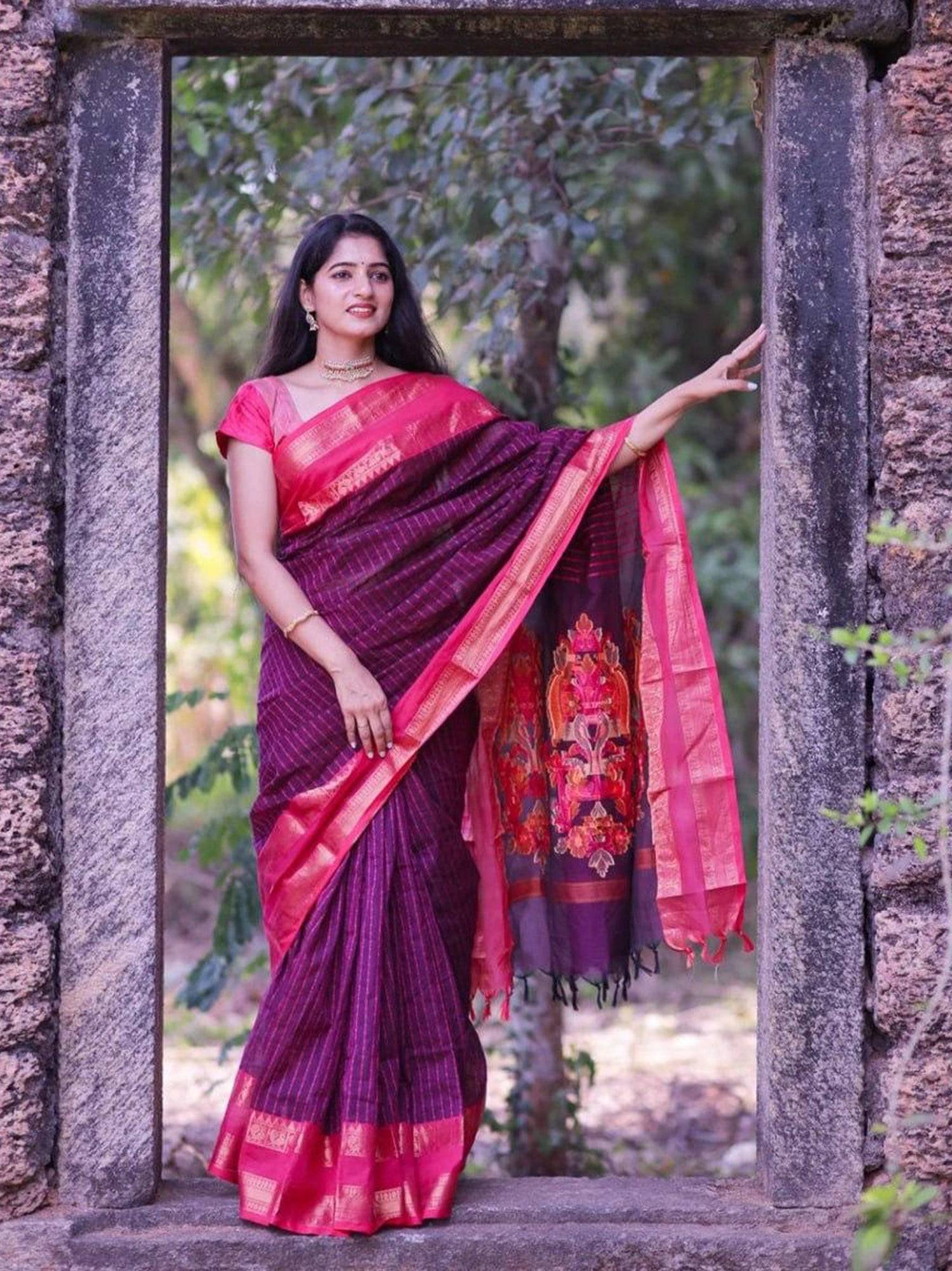 Exclusive Pink Banarasi Silk Woven Saree