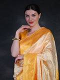 Banarasi Soft Silk Saree with Gold Zari Work