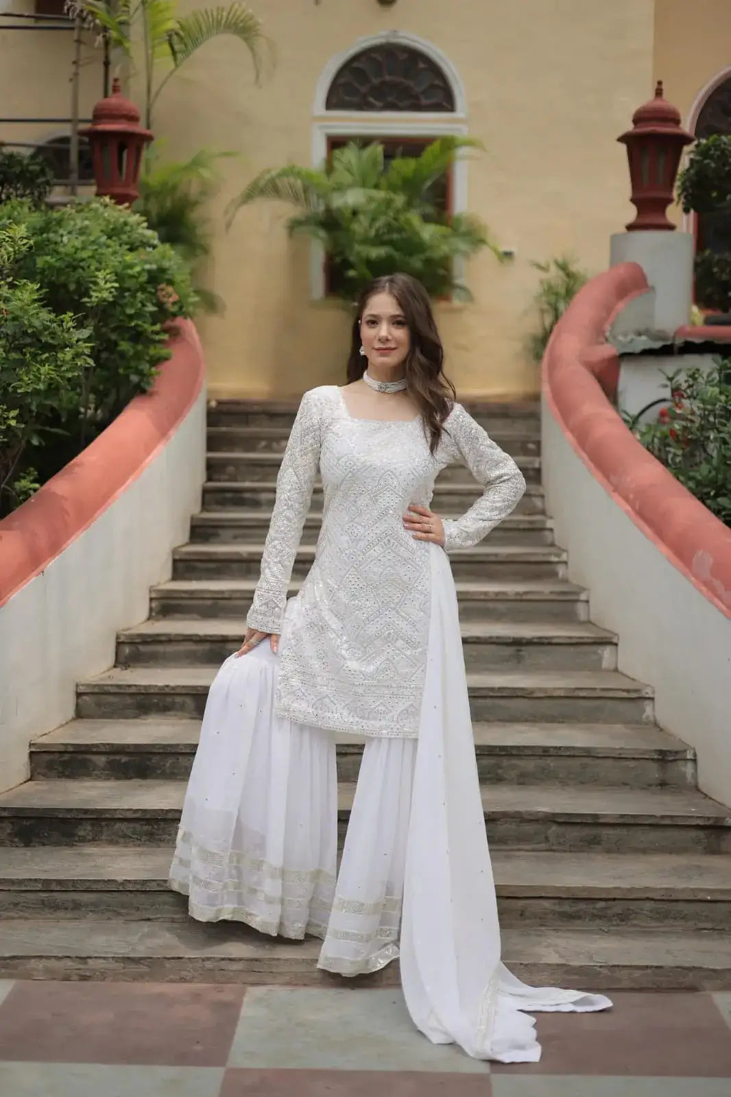 Designer Sharara Suit - Kurti, Sharara, and Dupatta Set for Women