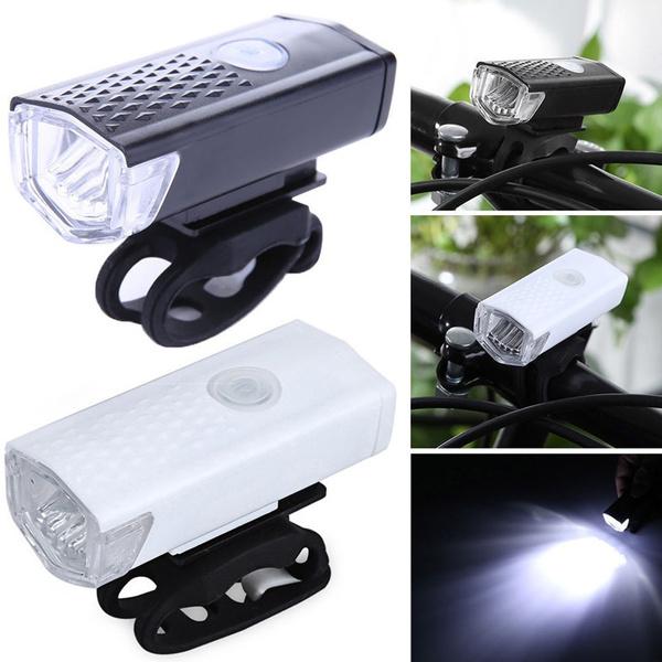 1637 Usb Rechargeable Bicycle Light Set 400 Lumen Super Bright Headlight Front Lights