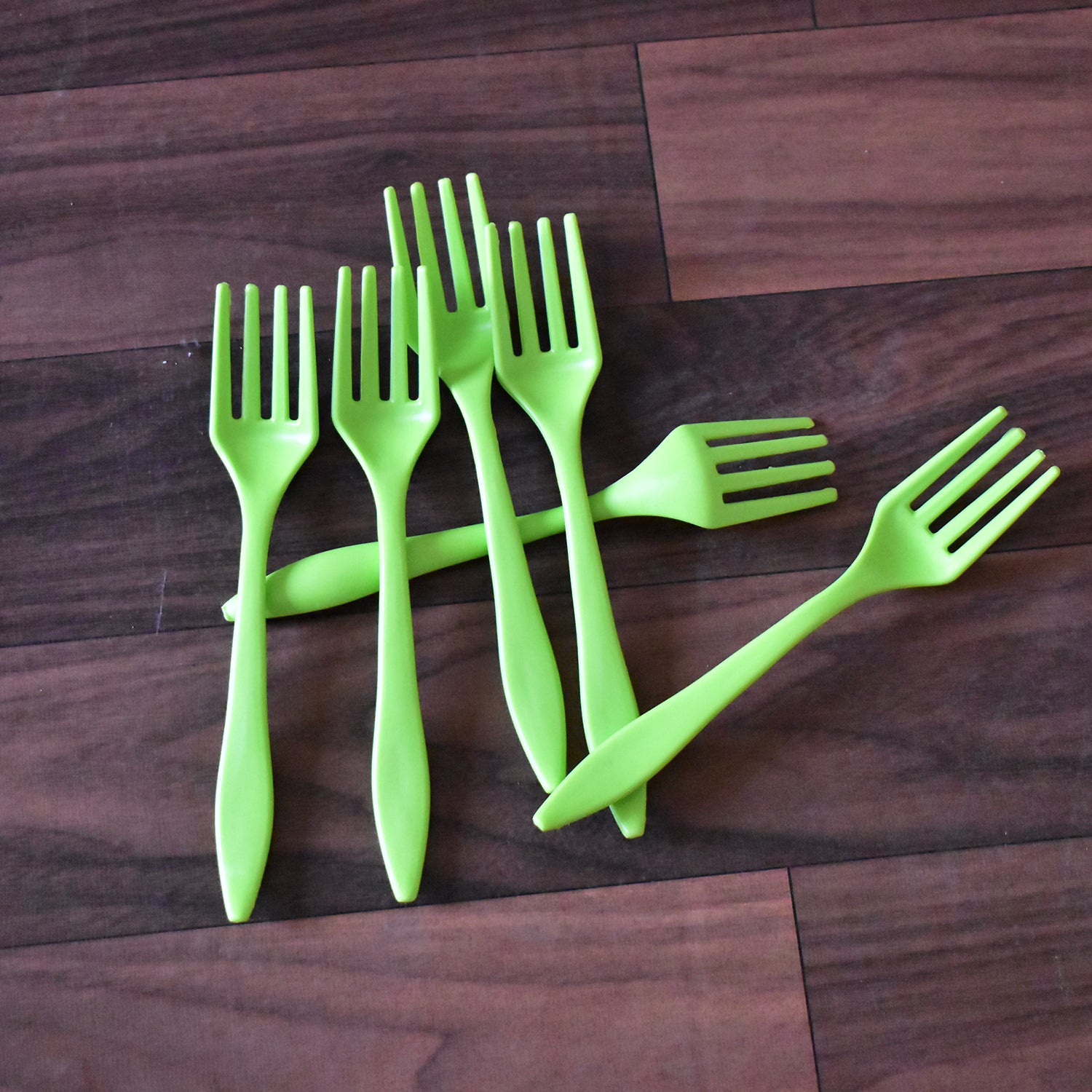 2839 Small Plastic 6pc Serving Fork Set For Kitchen