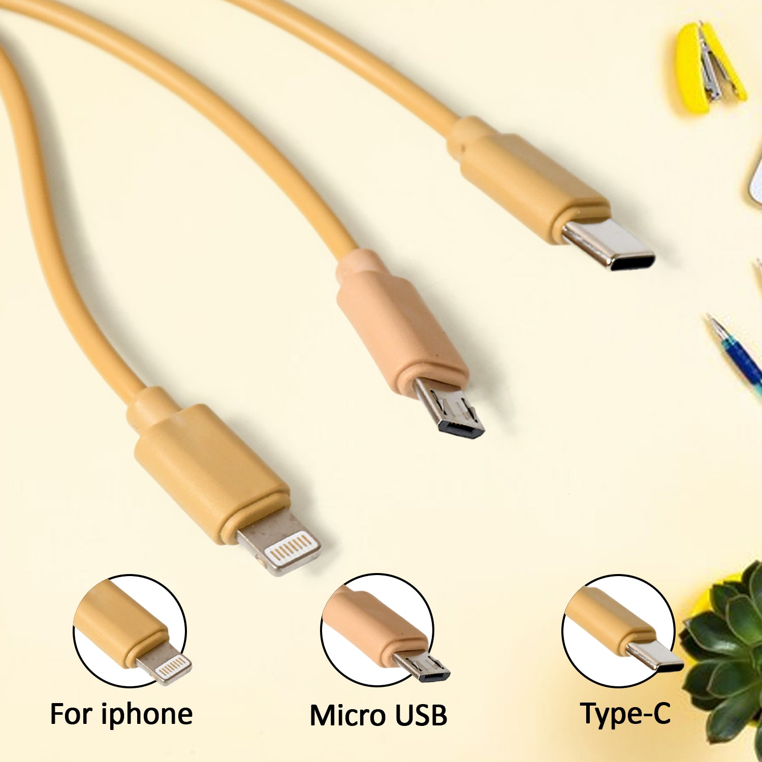 12835 Retractable Charger Charging Cable Micro Usb Cable 3 In 1 Multi Charging Cable Compatible With Phone Type C Micro Android Usb And Other Mobile Devices (1 Pc)