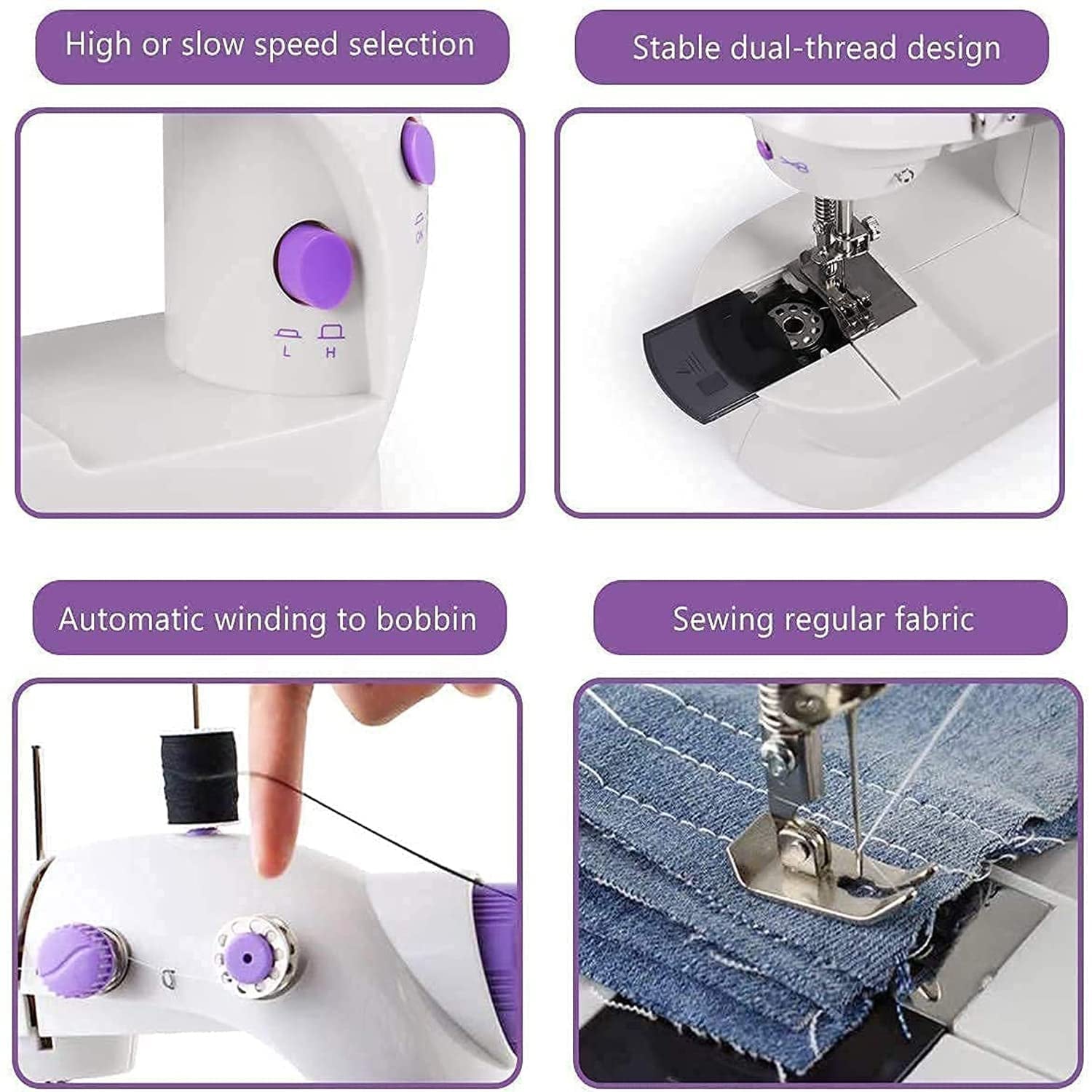 12917 Home Tailoring Sewing Machine With Extension Table Set Foot Pedal Adapter Mini Electric Silai Machine Portable Stitching Machinetailoring Machine