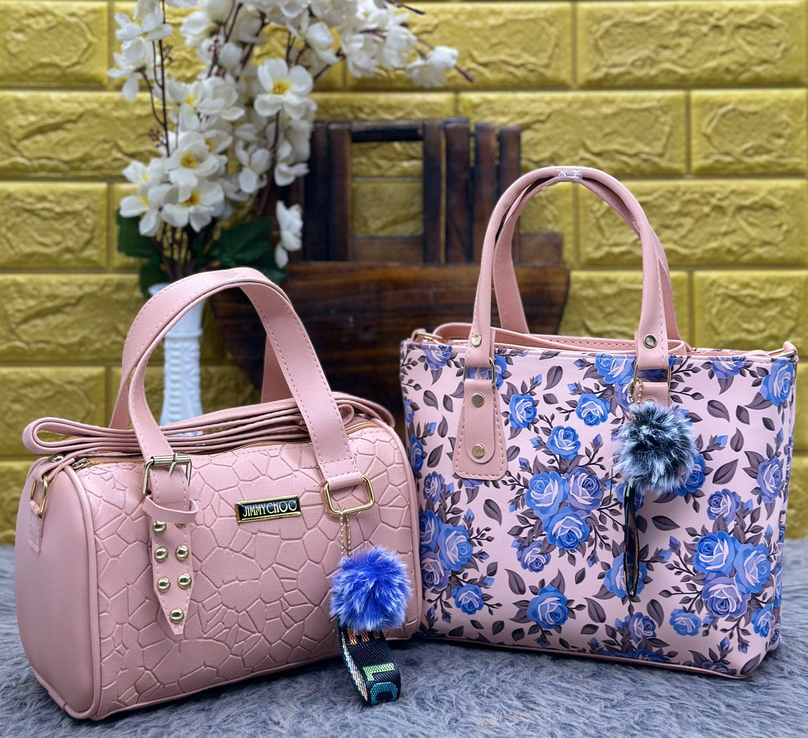 Handbag Combo for Women - Flower Print & Sling Bags (Set of 2)