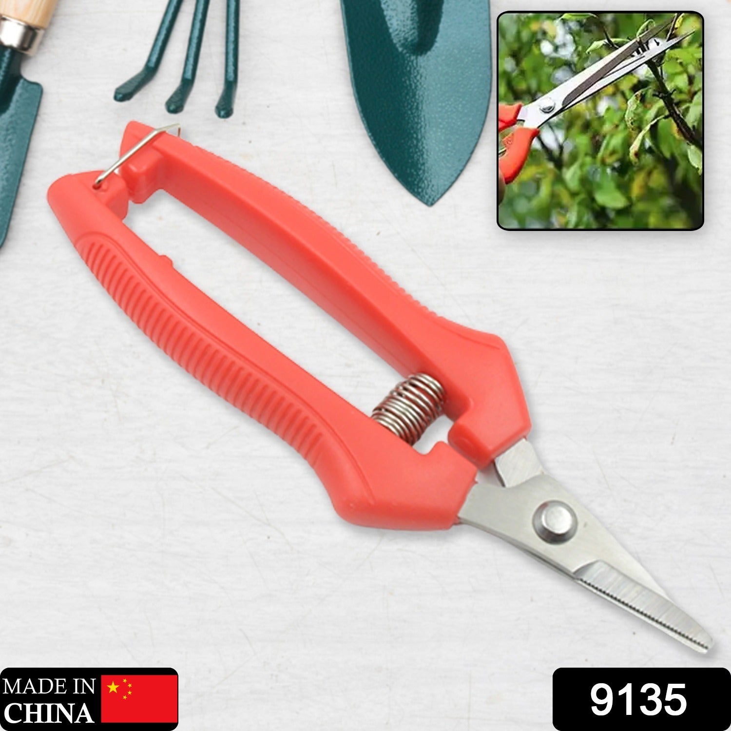 9135 Heavy Duty Stainless Steel Wire Cutter Nonslip Trimming Scissors Durable Not Easy To Wear For Gardening Pruning Of Fruit Trees Flowers And Plants