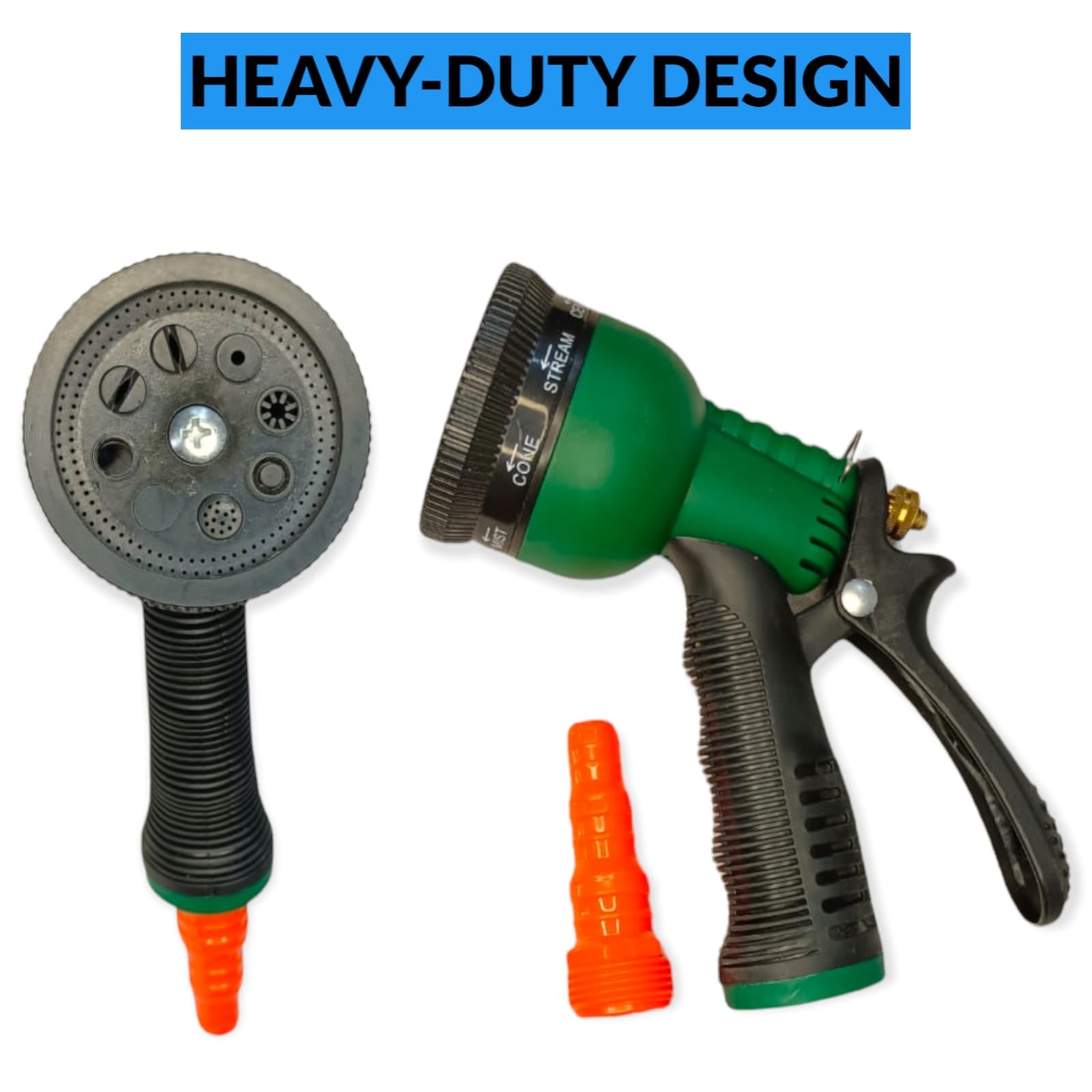 Heavy Duty Garden Hose Nozzle Water Spray Gun for Gardening, Flower, Plants, Lawn