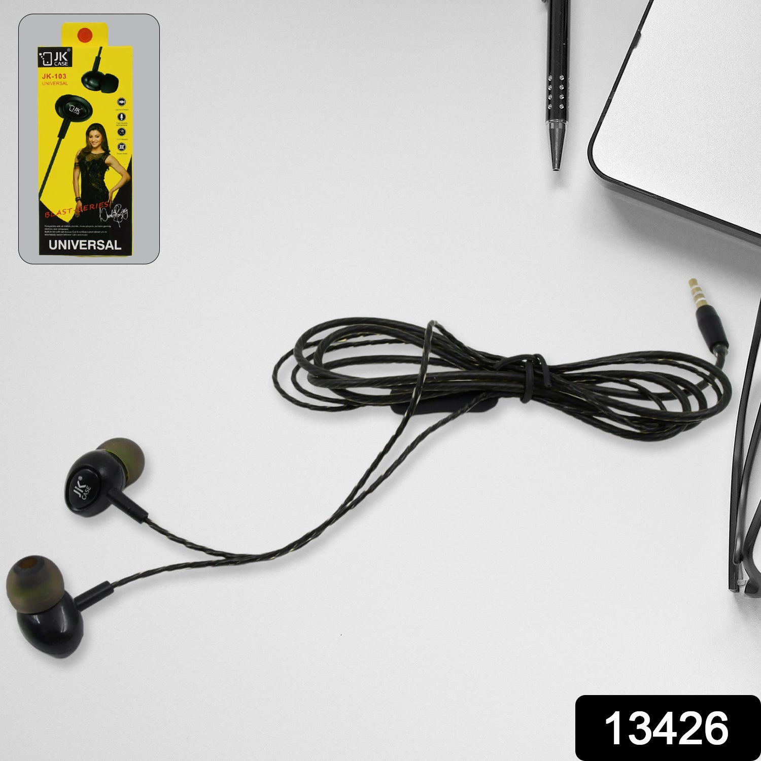 Universal Wired Earphone With Mic (1 Pc)