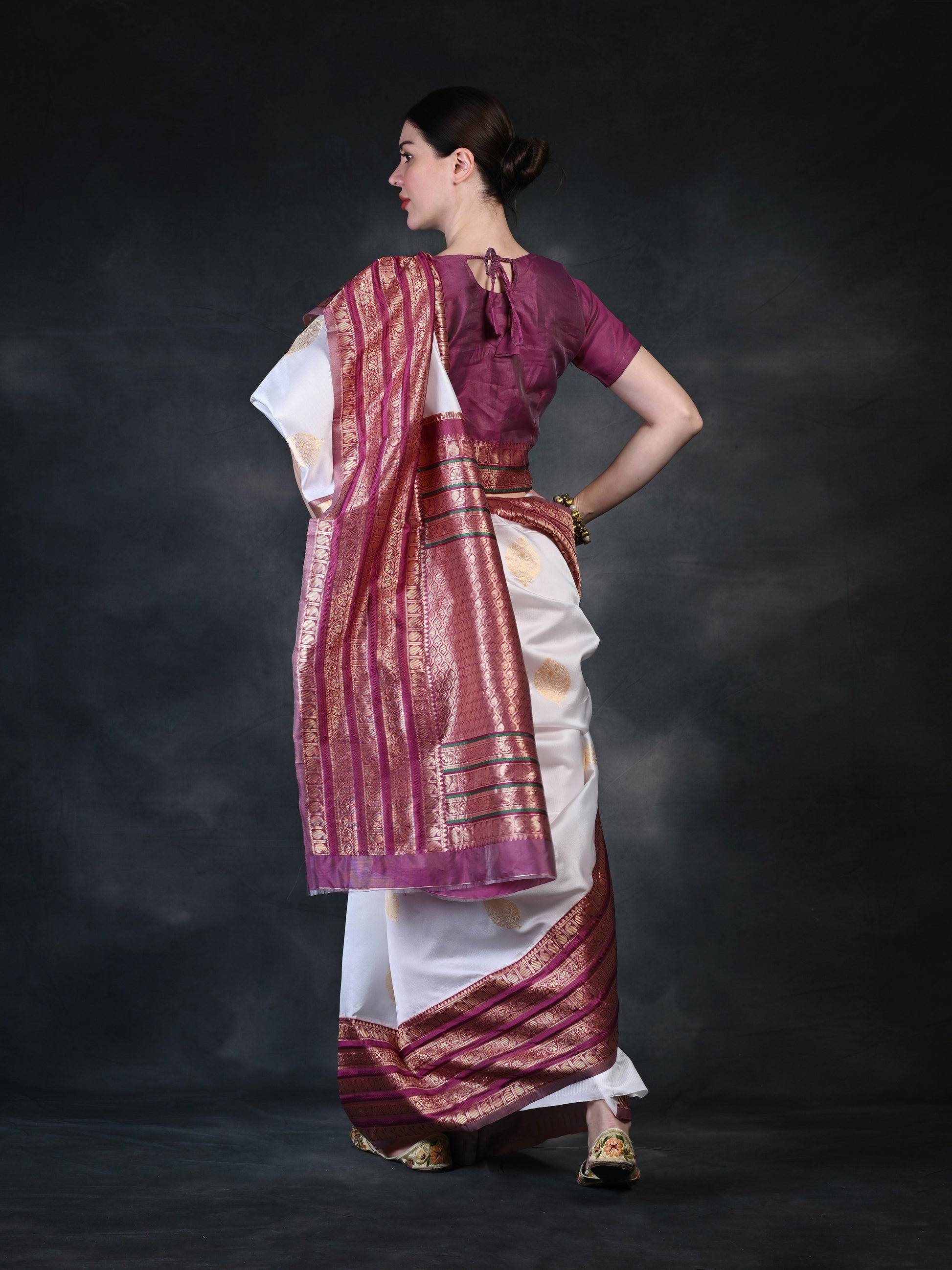 Banarasi Silk Saree with Gold Zari Work