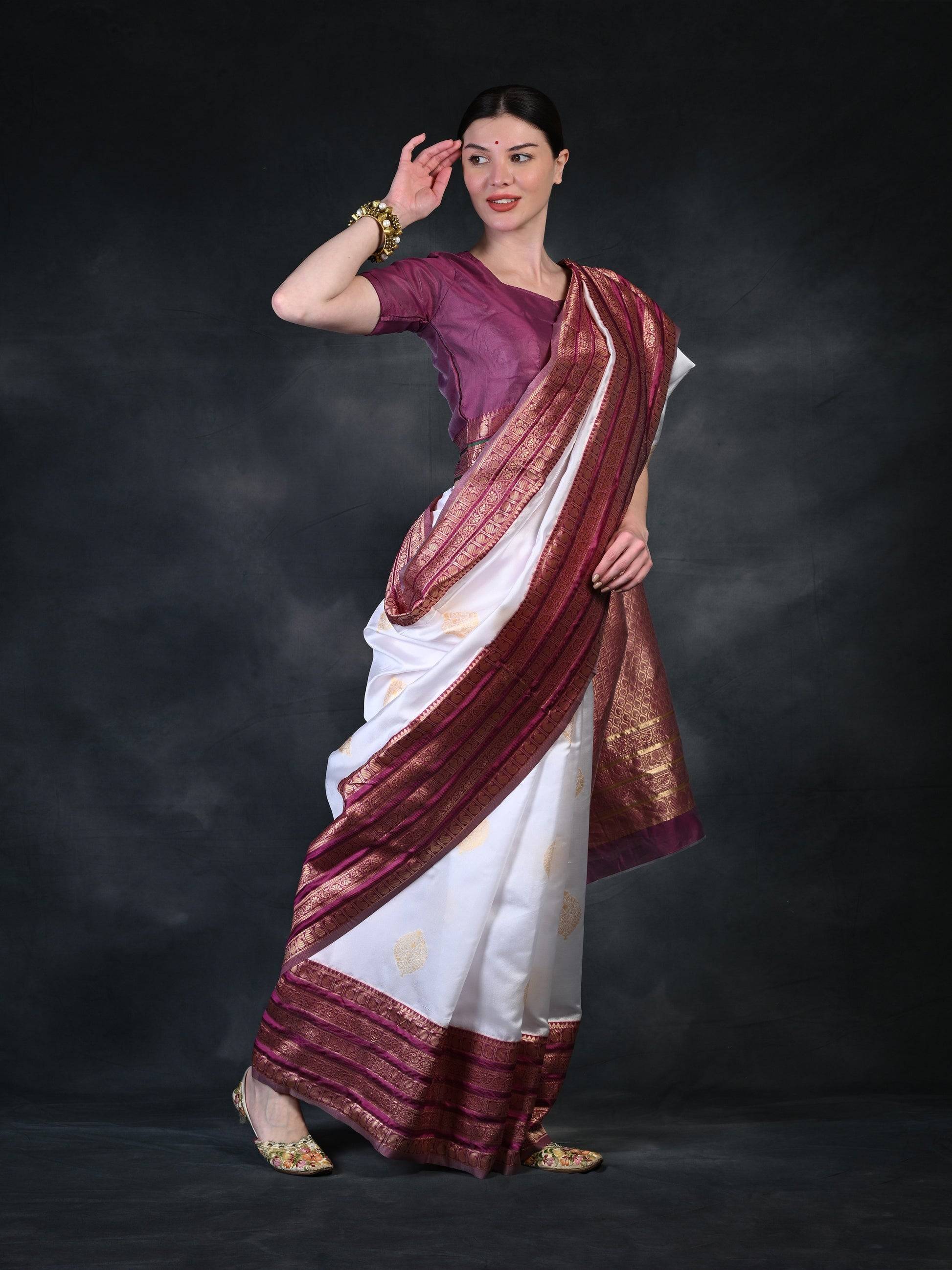 Banarasi Silk Saree with Gold Zari Work