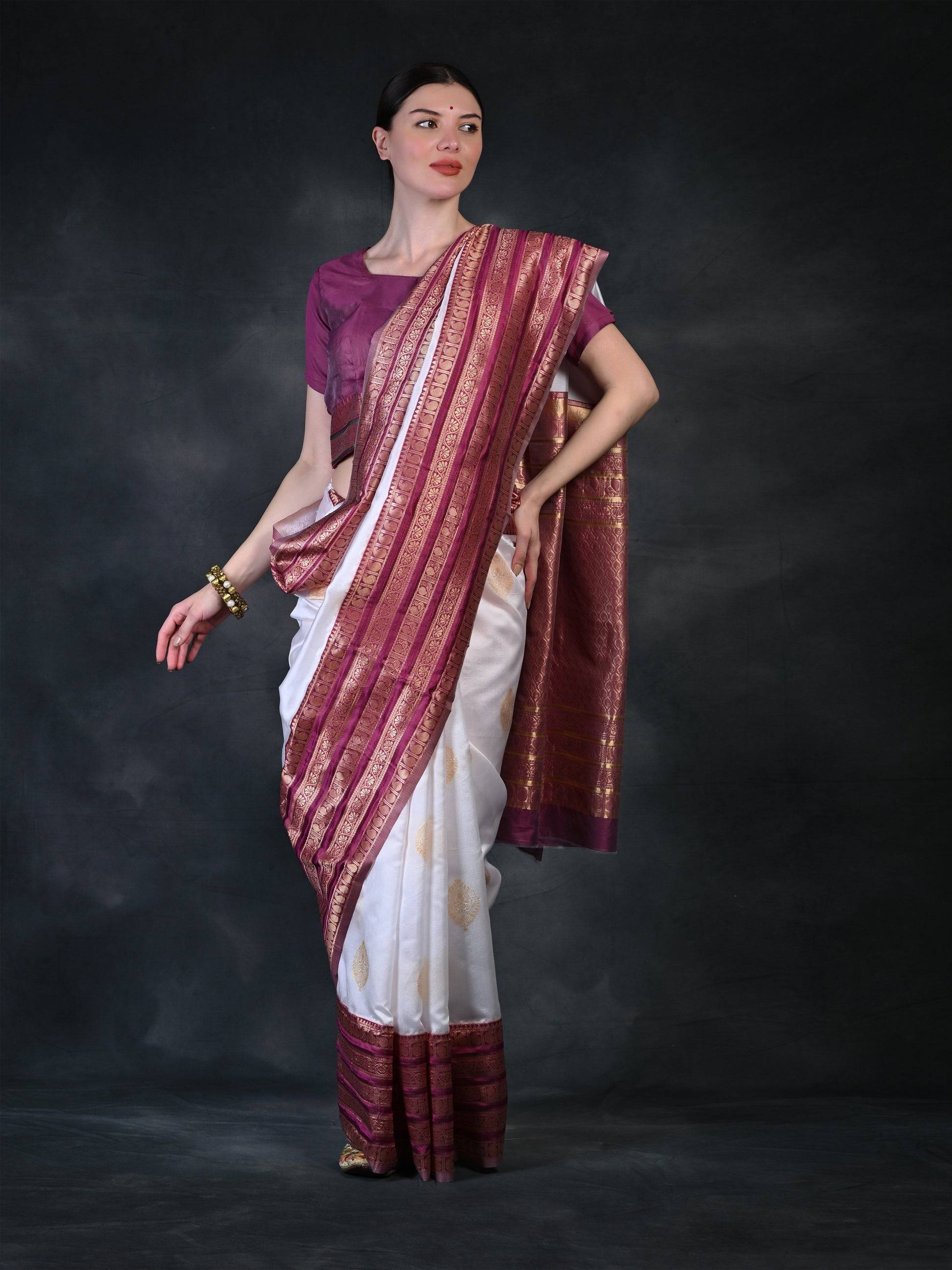 Banarasi Silk Saree with Gold Zari Work