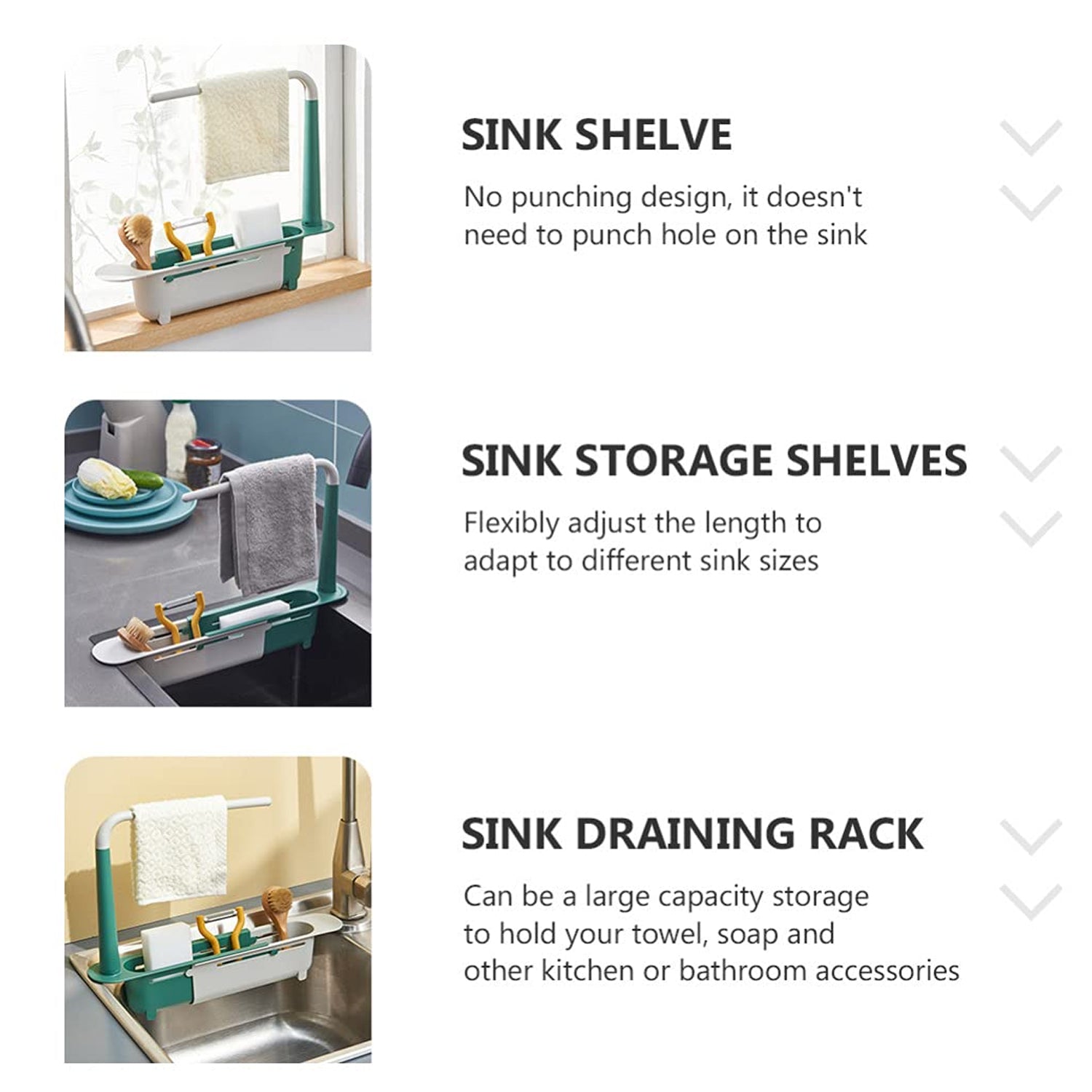 2370 Expandable Kitchen Drying Basket Rack For Kitchen Use (Moq-120)