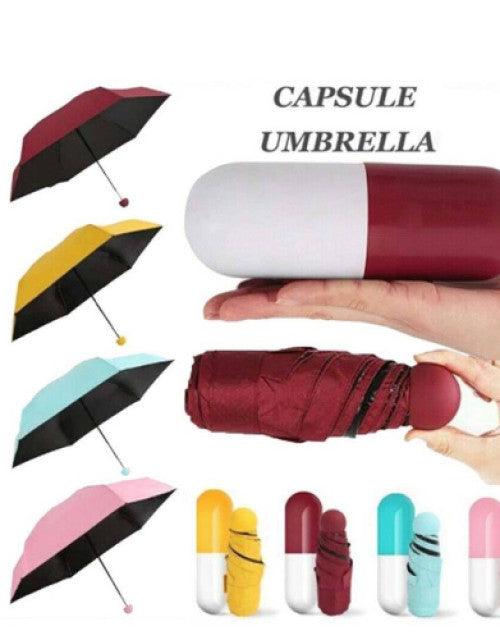 Mini Capsule Shaped Tree Design Parapluie Payung Sombrillas Paraguas Folding Capsule Umbrella Yellow With Logo Prints Capsule