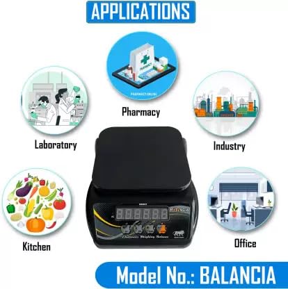 Kitchen Weighing scale with 8 hours Battery Backup and 1 Year Manufacturer, (10 Kg)