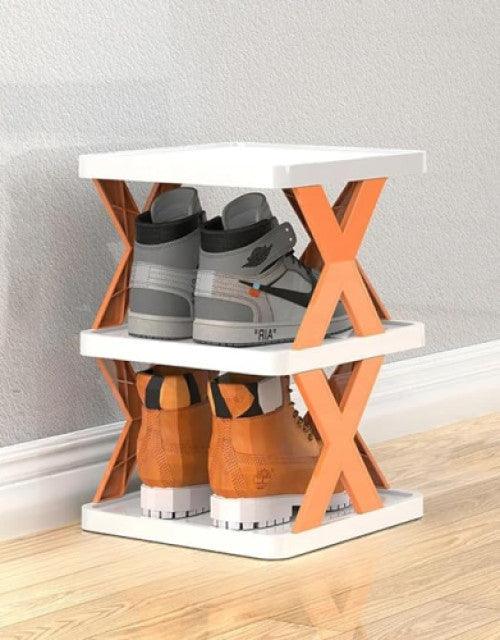 Multi-Purpose Stackable Shoe Rack Adjustable Slots