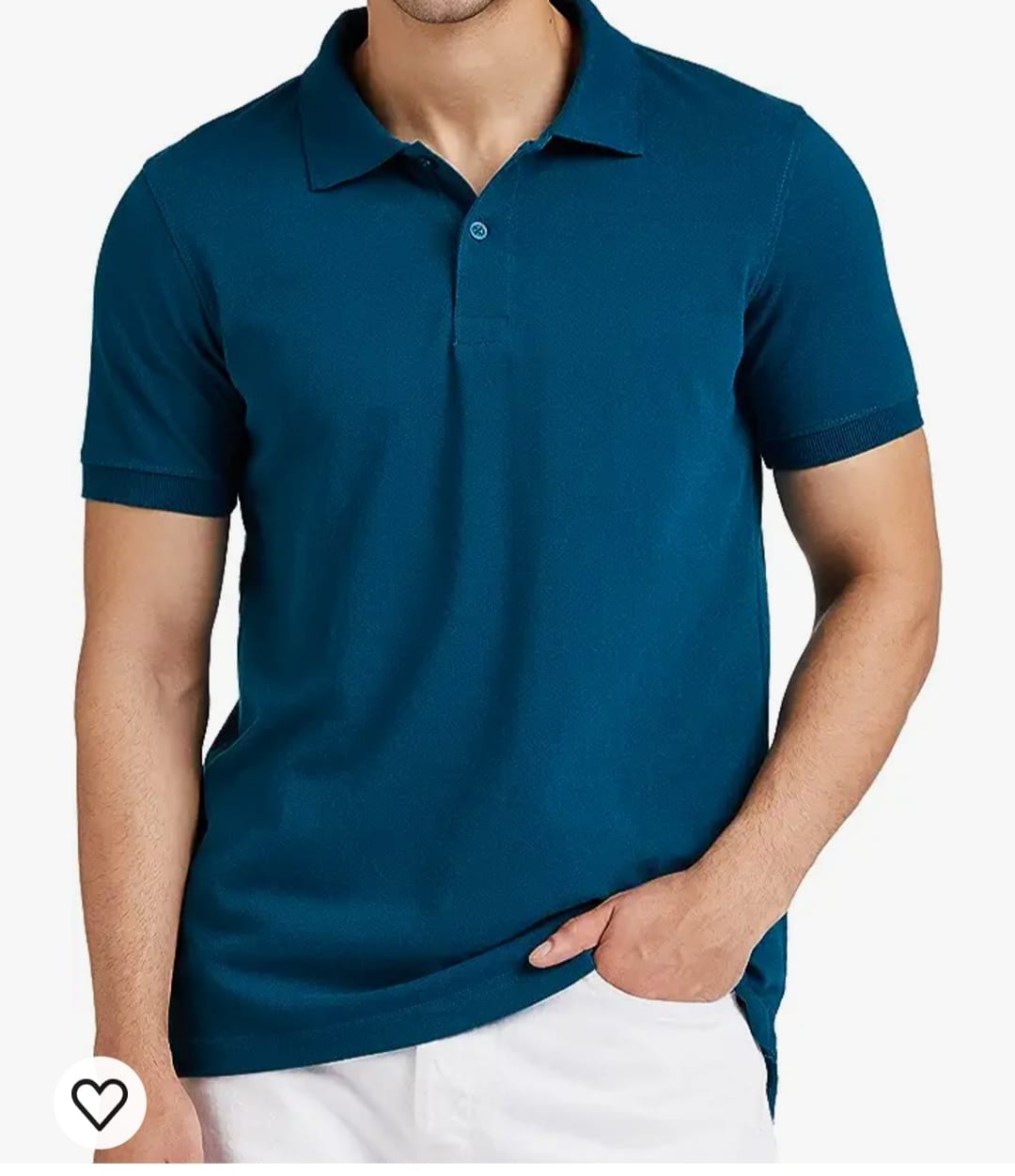 Men Solid Polo Neck Poly Cotton Blue T-Shirt (Pack of 1) Default Title XL