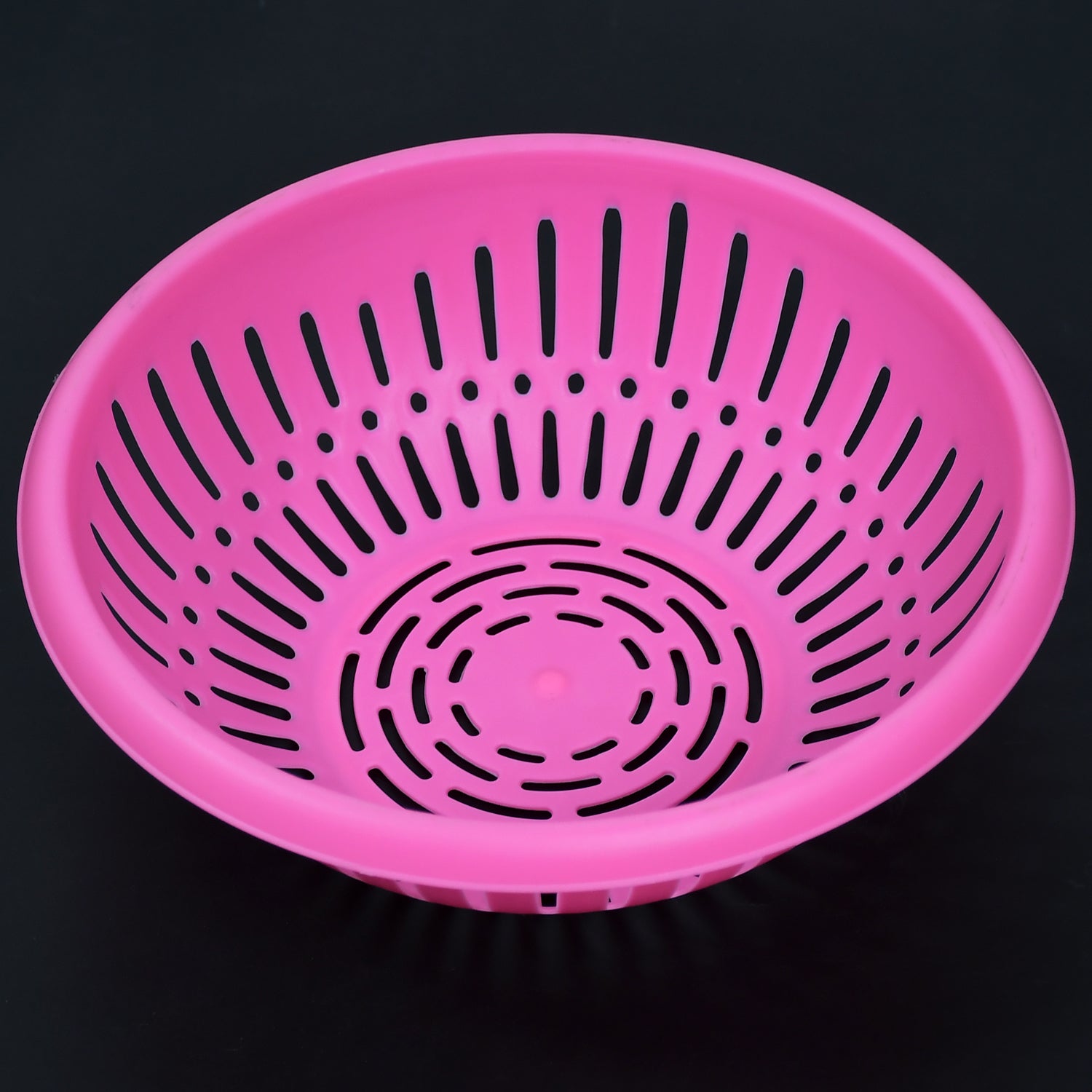 5245 Round Unbreakable Plastic Basket With Handle Organizers  Storage Basket For Fish Fruit Vegetable Multipurpose Use ( Moq  10 )