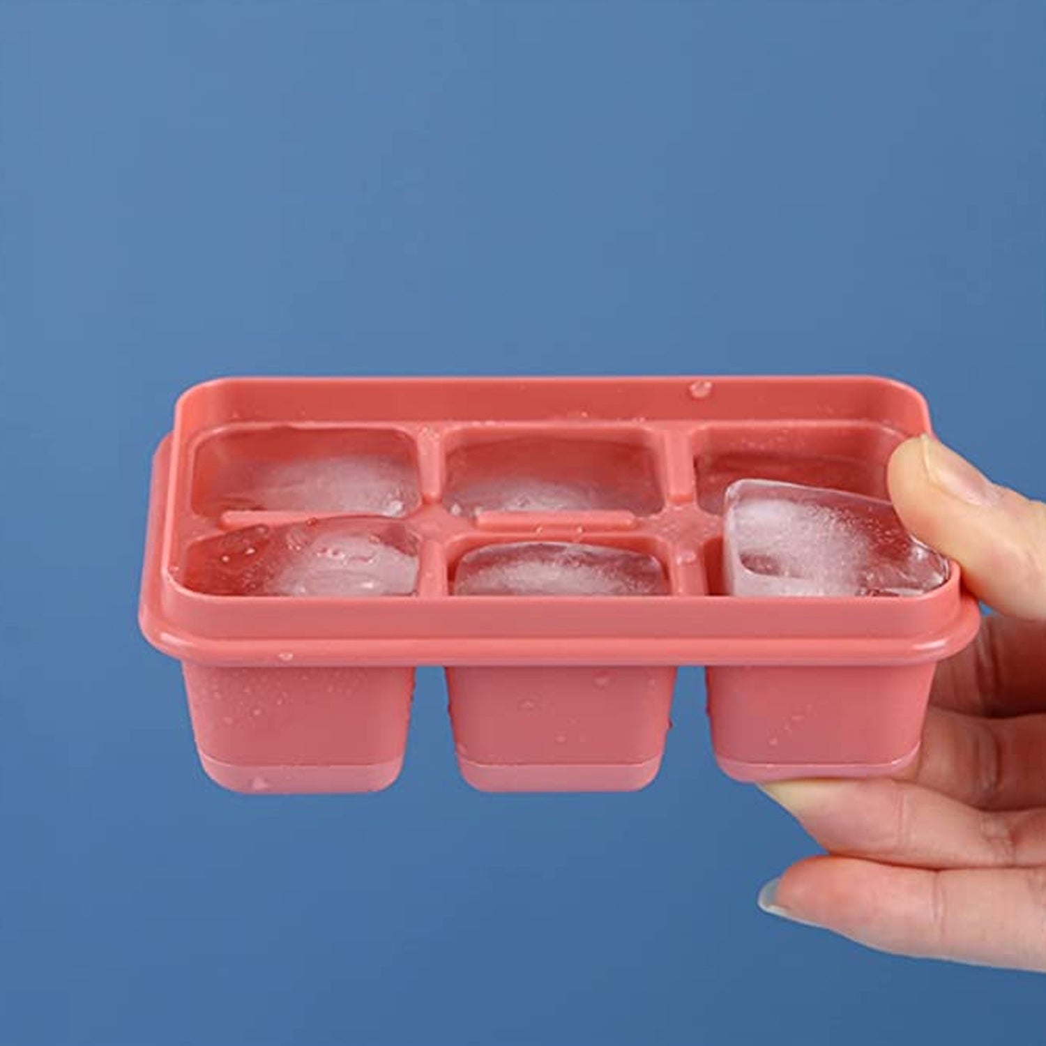 4750 6 Cavity Silicone Ice Tray Used In All Kinds Of Places Like Household Kitchens For Making Ice From Water And Various Things And All.