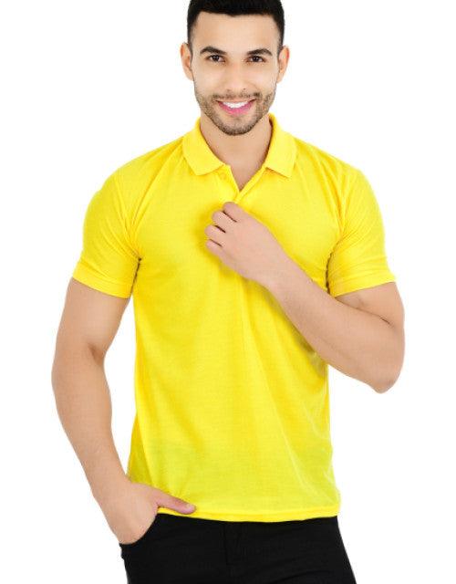 Pack of 4 Men Solid Polo Neck Multicolor T-Shirt