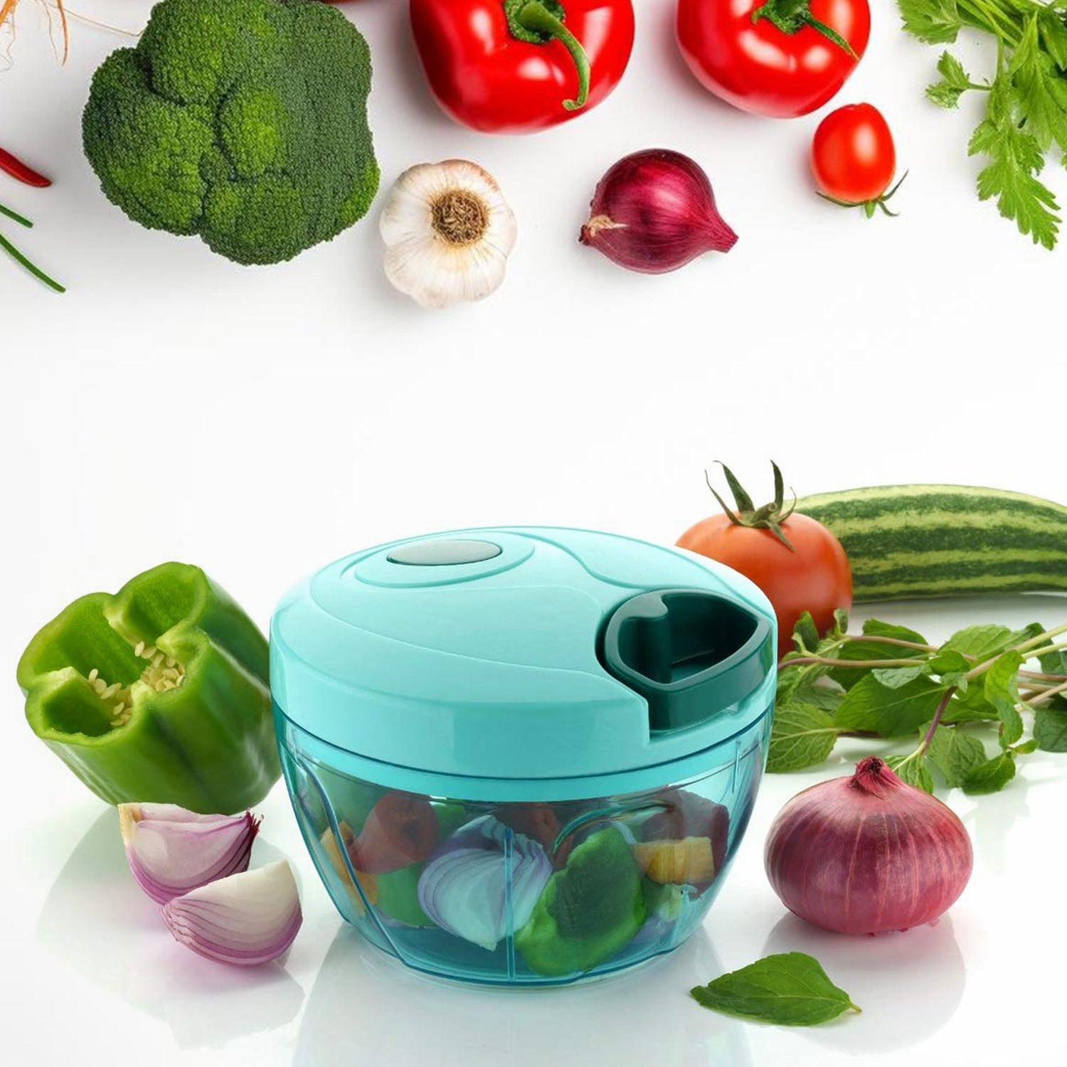 2549 Manual Food Chopper Compact Powerful Hand Held Vegetable Chopper Blender