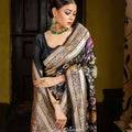 Golden Zari Work and Banarasi Pattern Silk Saree