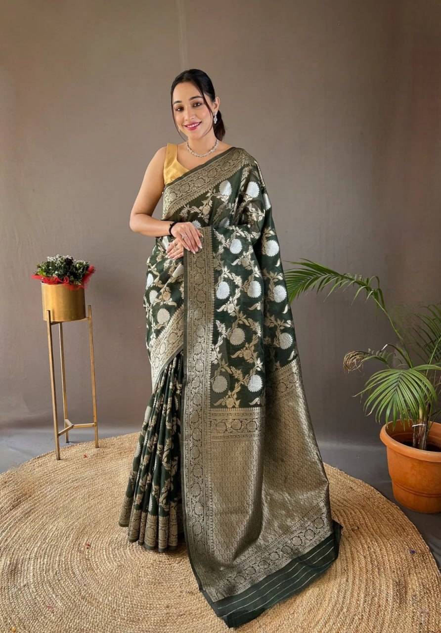 Heavy Zari Work Banarasi Silk Saree – 7 Stunning Colors