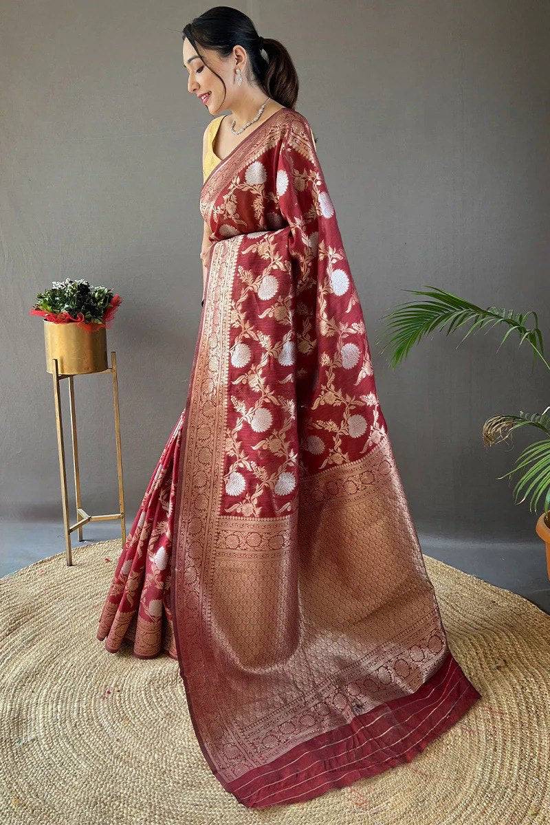 Heavy Zari Work Banarasi Silk Saree – 7 Stunning Colors