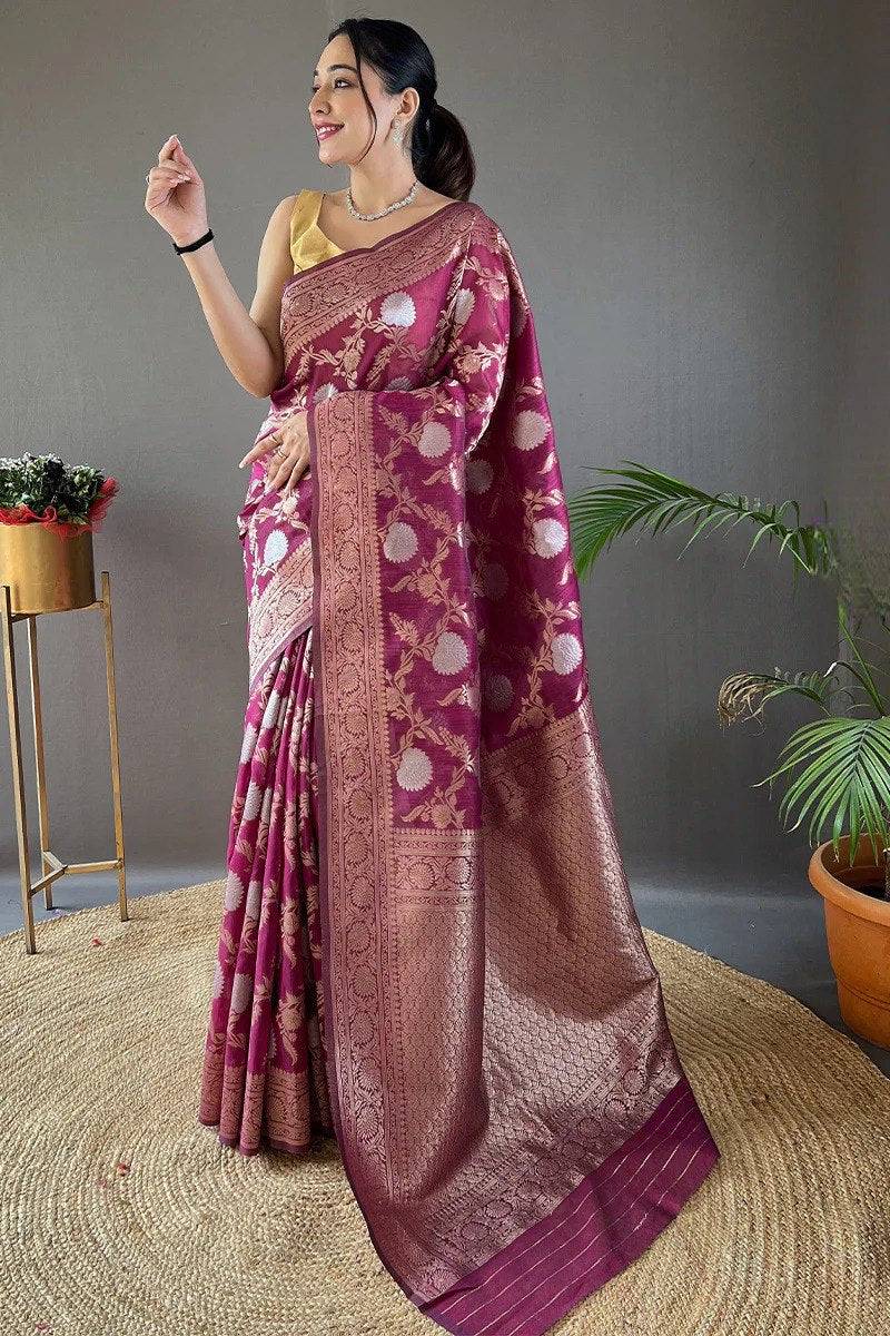 Heavy Zari Work Banarasi Silk Saree – 7 Stunning Colors