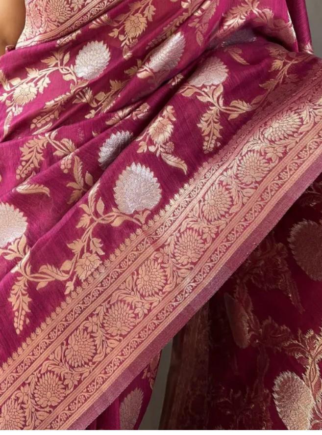 Heavy Zari Work Banarasi Silk Saree – 7 Stunning Colors