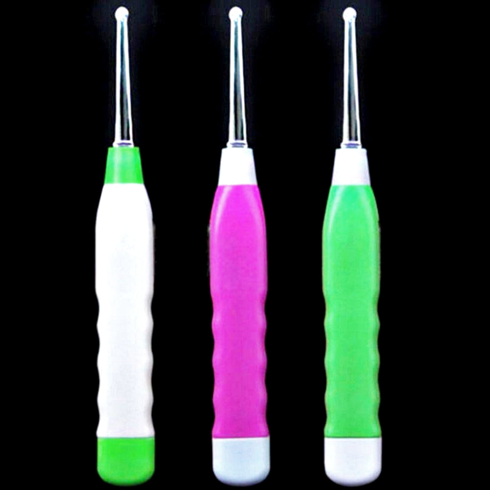 LED Flashlight Earpick for Ear wax remover for kids and adults (pack of 3)