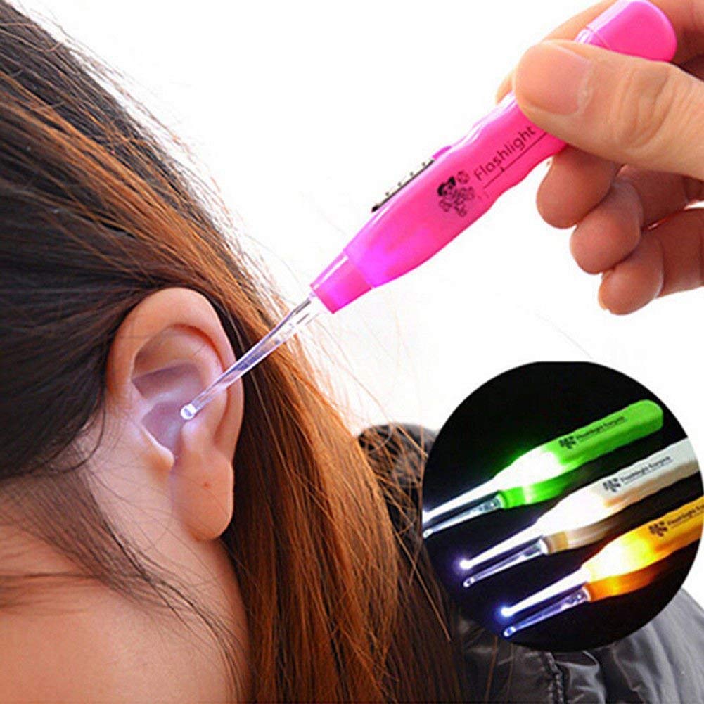 LED Flashlight Earpick for Ear wax remover for kids and adults (pack of 3)