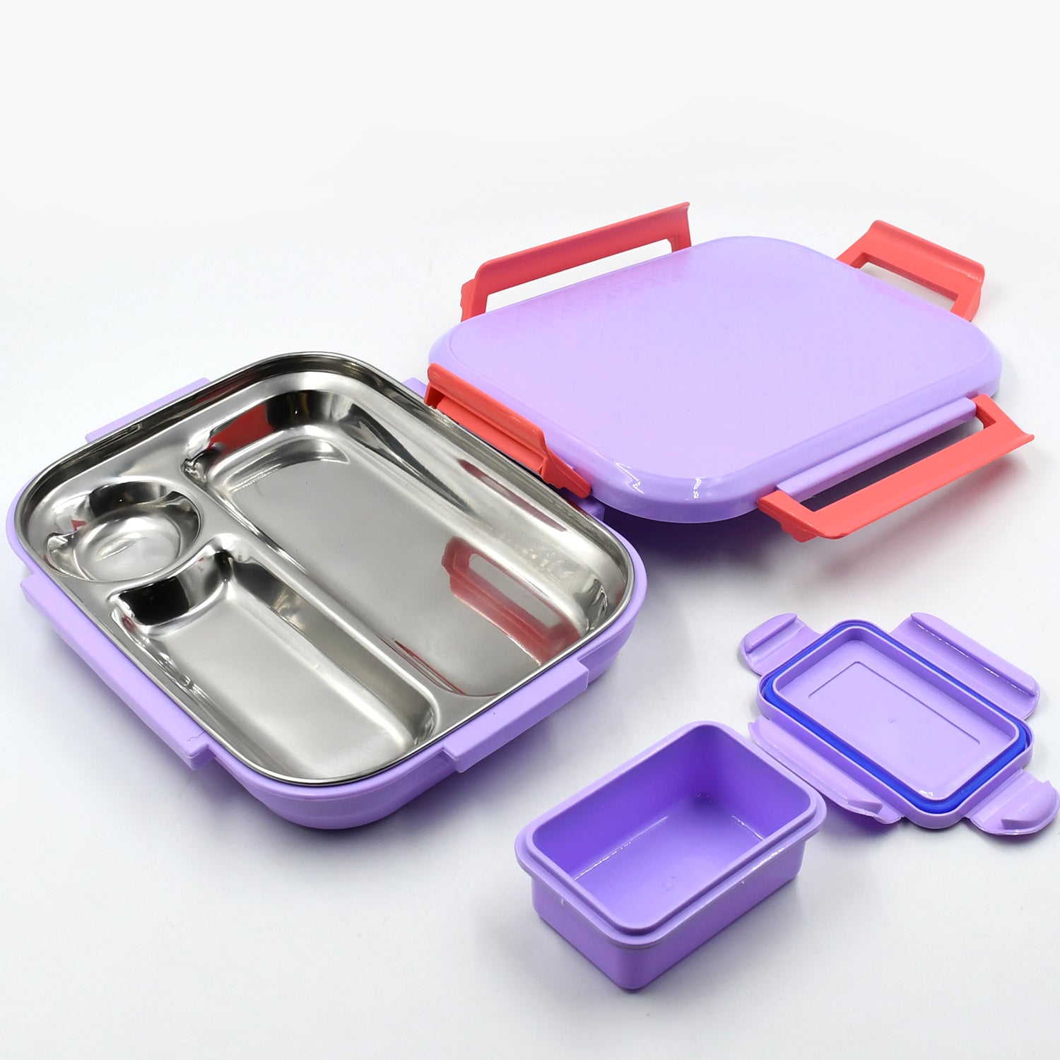 5365 Lunch Box Plastic With Steel Plate Small Lunch Box High Quality Box For Kids School Customized Plastic Lunch Box For Girls  Boy