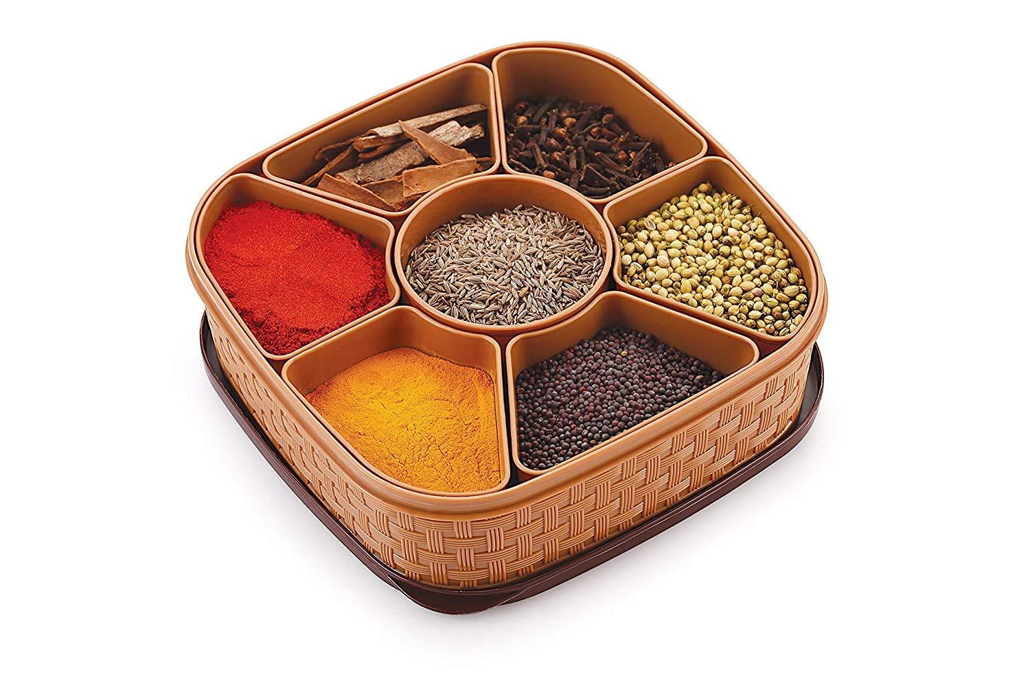 2198 Masala Rangoli Box Dabba For Keeping Spices