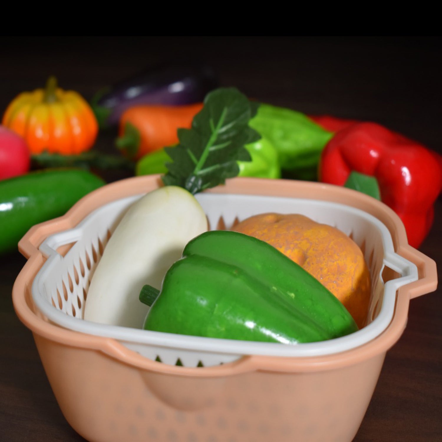 2785 2 In 1 Basket Strainer To Rinse Various Types Of Items Like Fruits Vegetables Etc.