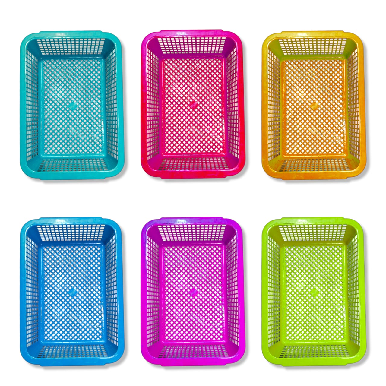 Multipurpose Premium Plastic Basket Set of 6 (23x16cm)