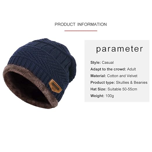 Winter Woolen Warm Beanie Knit