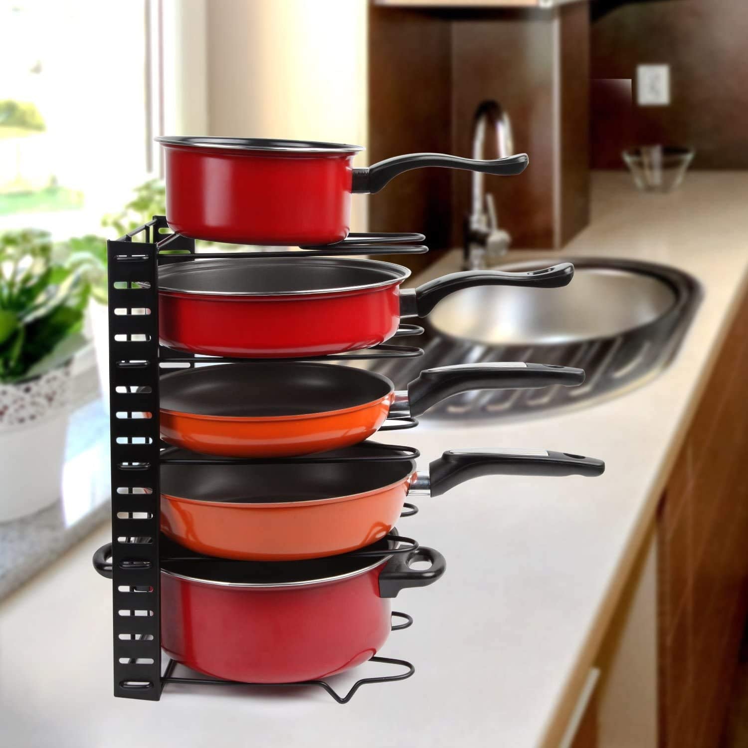 Multipurpose Pan  Pot Organizer Rack (1 Pc)