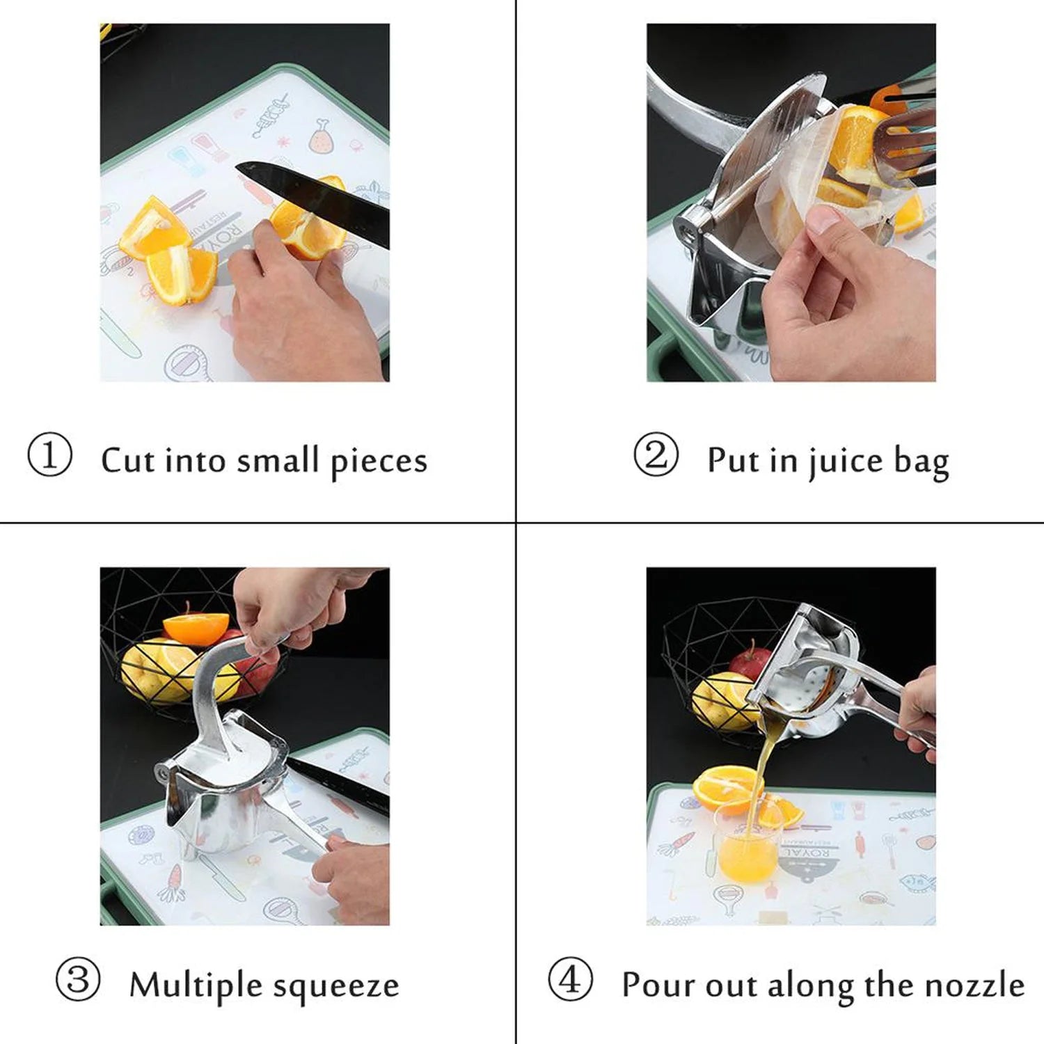 2126 Manual Aluminium Metal Fruit Press Juicer