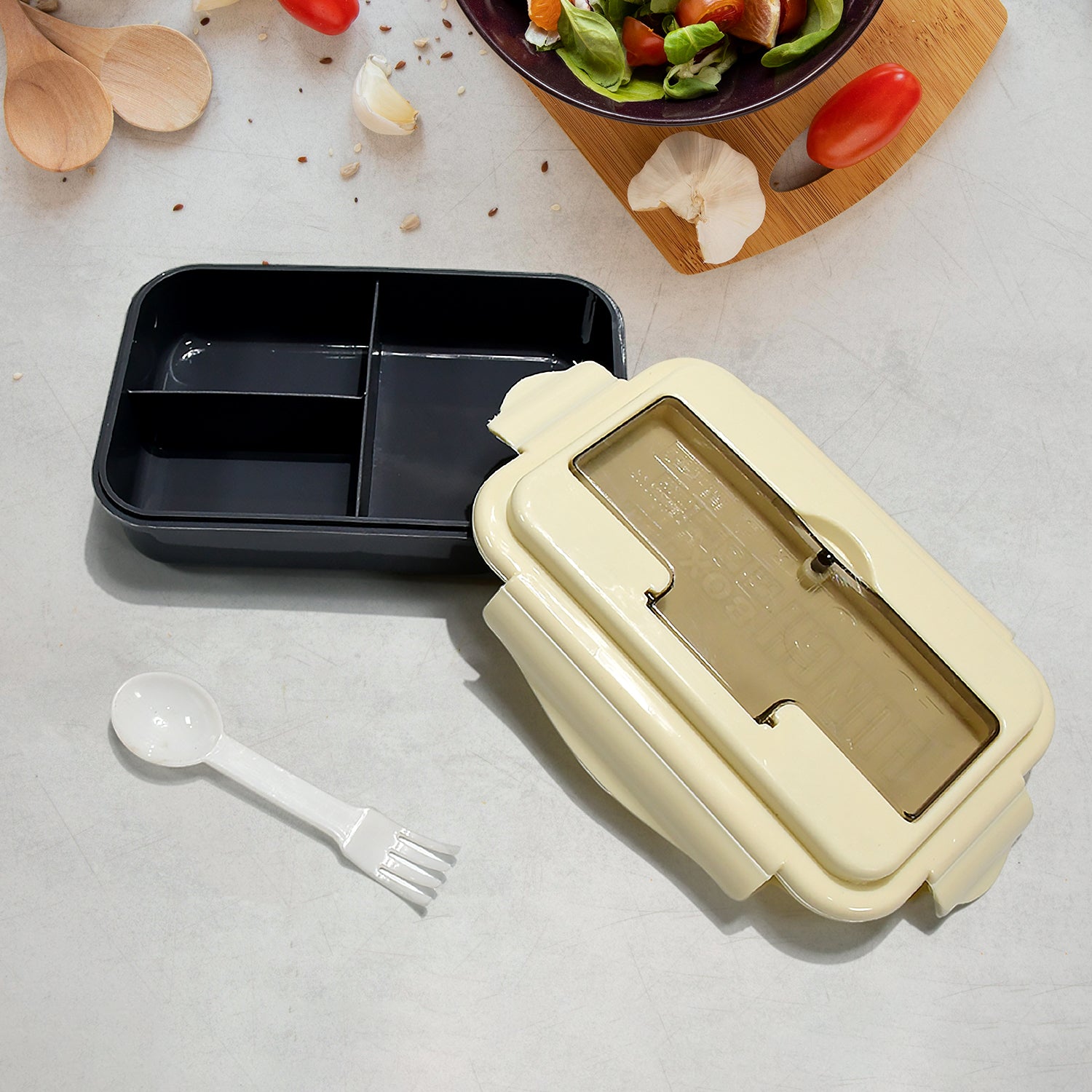 2809 Lunch Box Flex Lock Plastic Liner Lunch Container Portable Tableware Set For Kid Adult Student Children Keep Food Warm