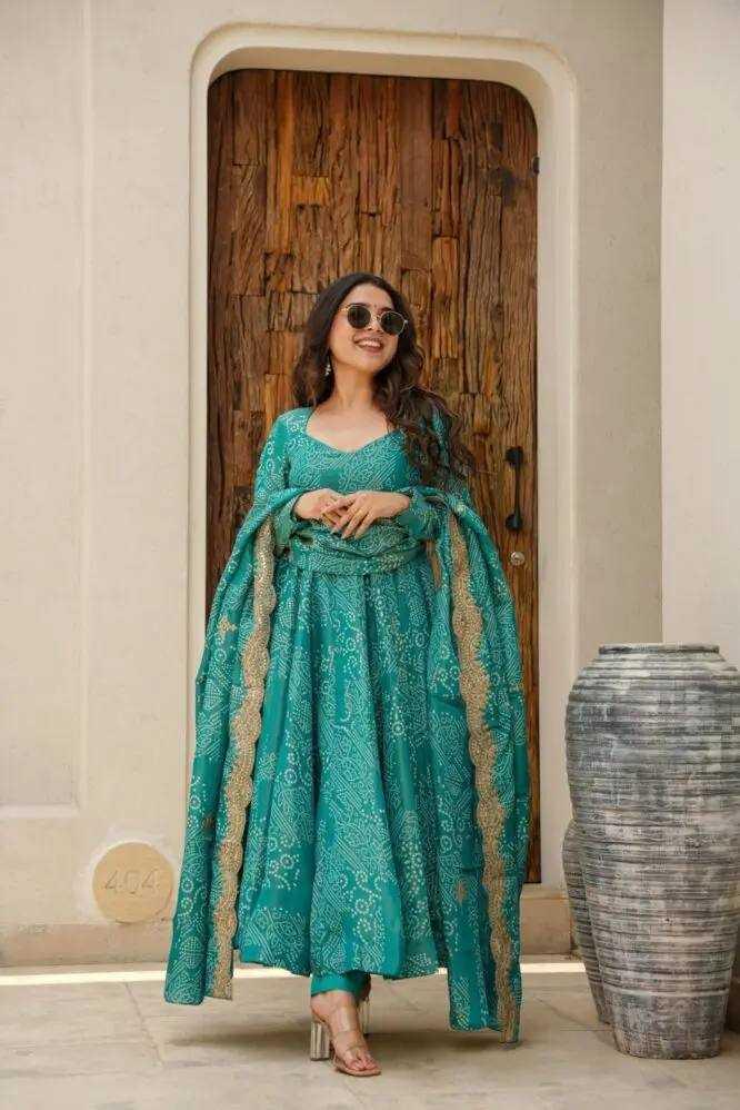 PRINTED ANARKALI PARTY WEAR LONG DIWALI COLLECTIONS GOWNS