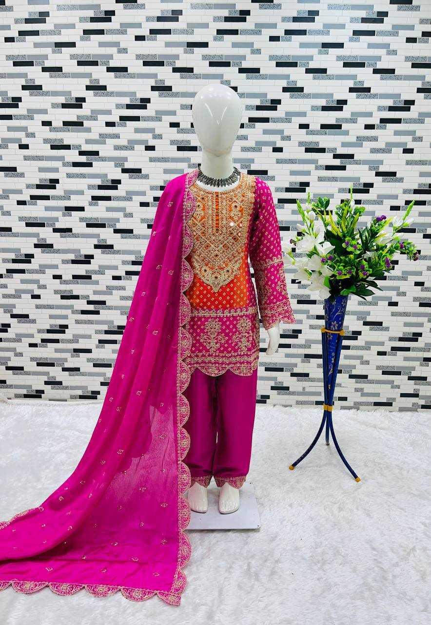 Chanderi Silk Kids Suit – Elegant Ethnic Wear for Children