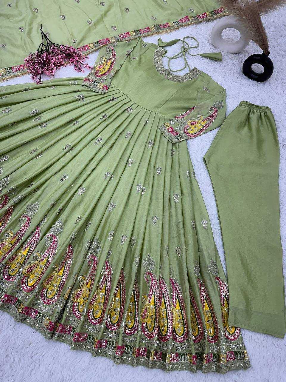 EMBROIDERY ANARKALI PARTY LONG WORK GOWNS