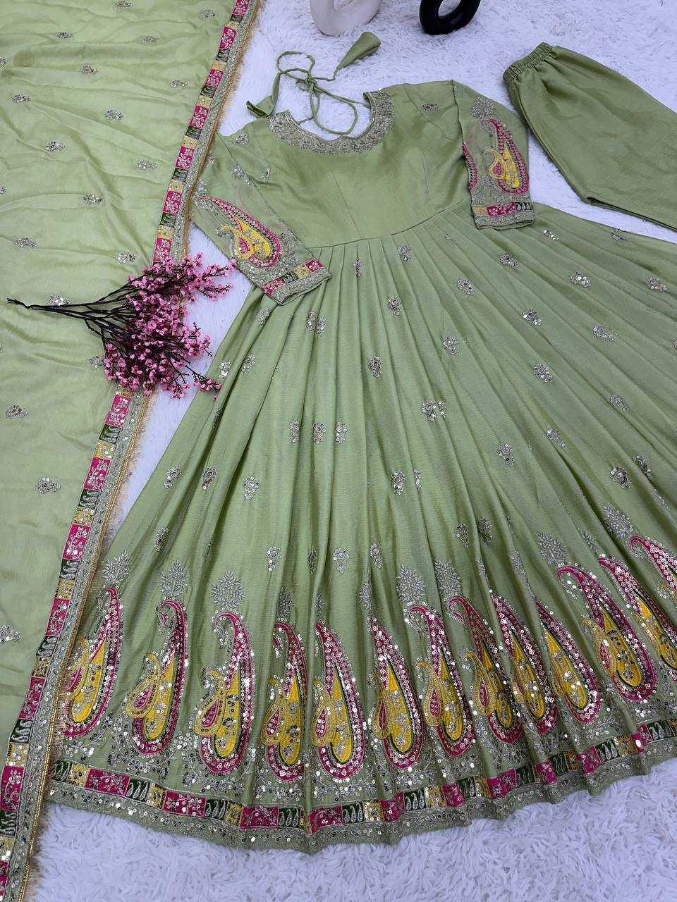 EMBROIDERY ANARKALI PARTY LONG WORK GOWNS