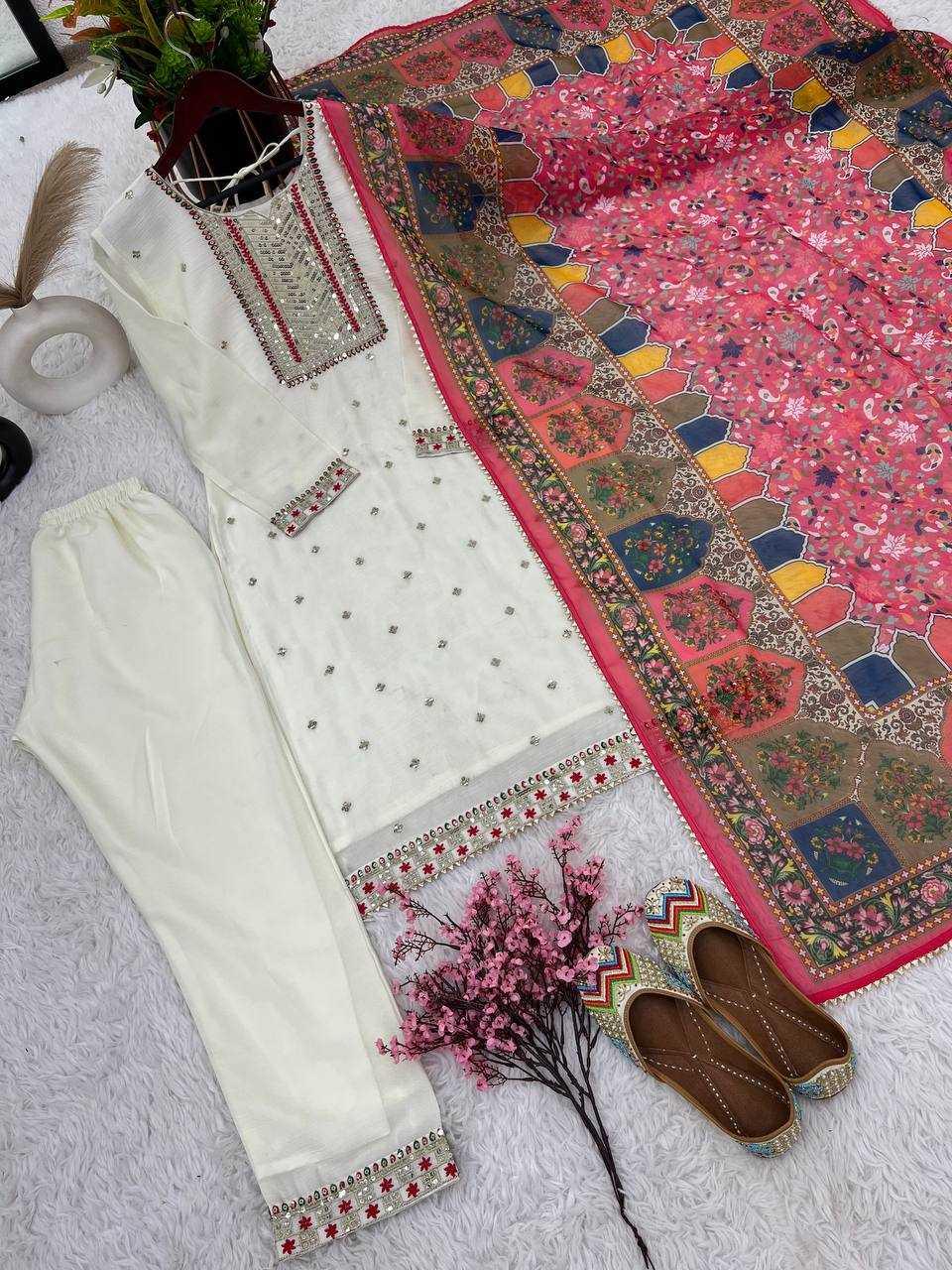 EMBROIDERY PALAZZO LADIES SILK DIWALI COLLECTIONS SUITS