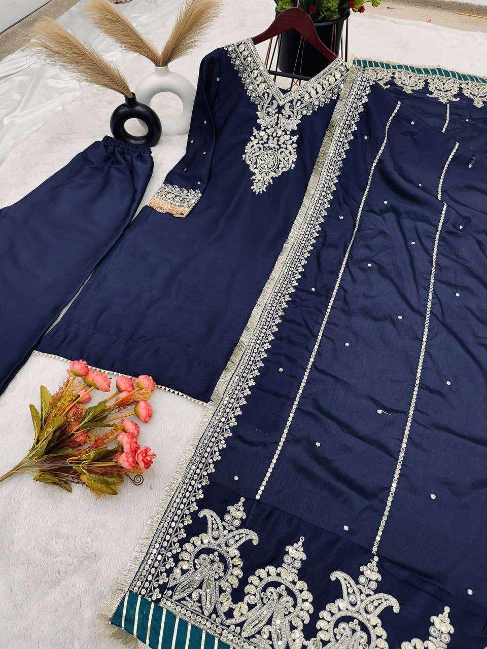 PAKISTANI EMBROIDERY LADIES SILK SUITS