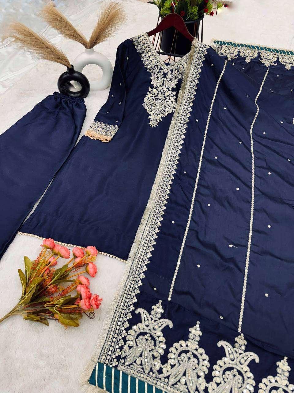 PAKISTANI EMBROIDERY LADIES SILK SUITS