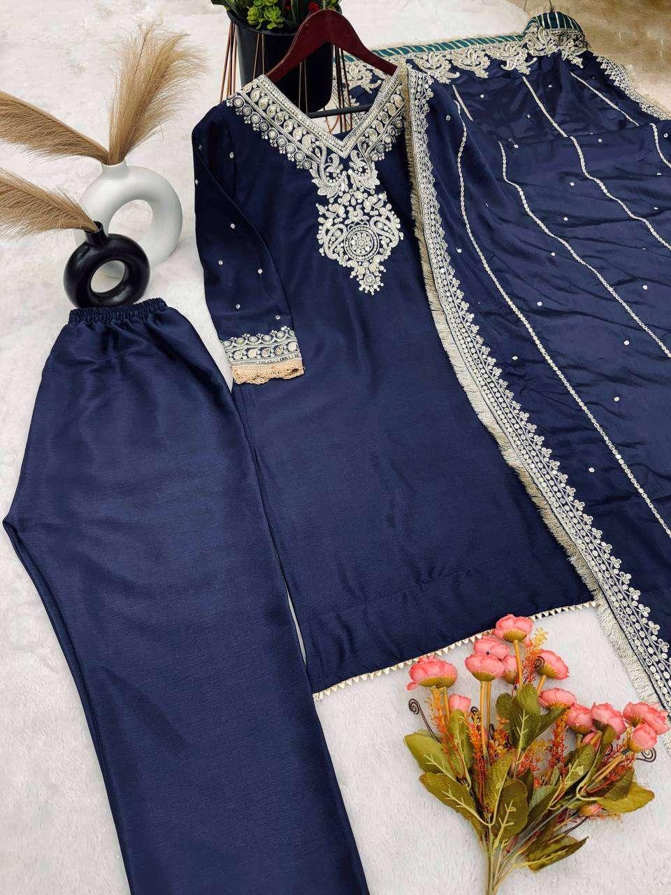 PAKISTANI EMBROIDERY LADIES SILK SUITS