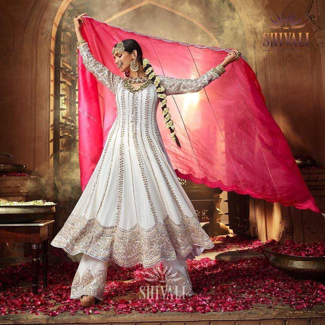 EMBROIDERED ANARKALI LONG WEDDING GOWNS