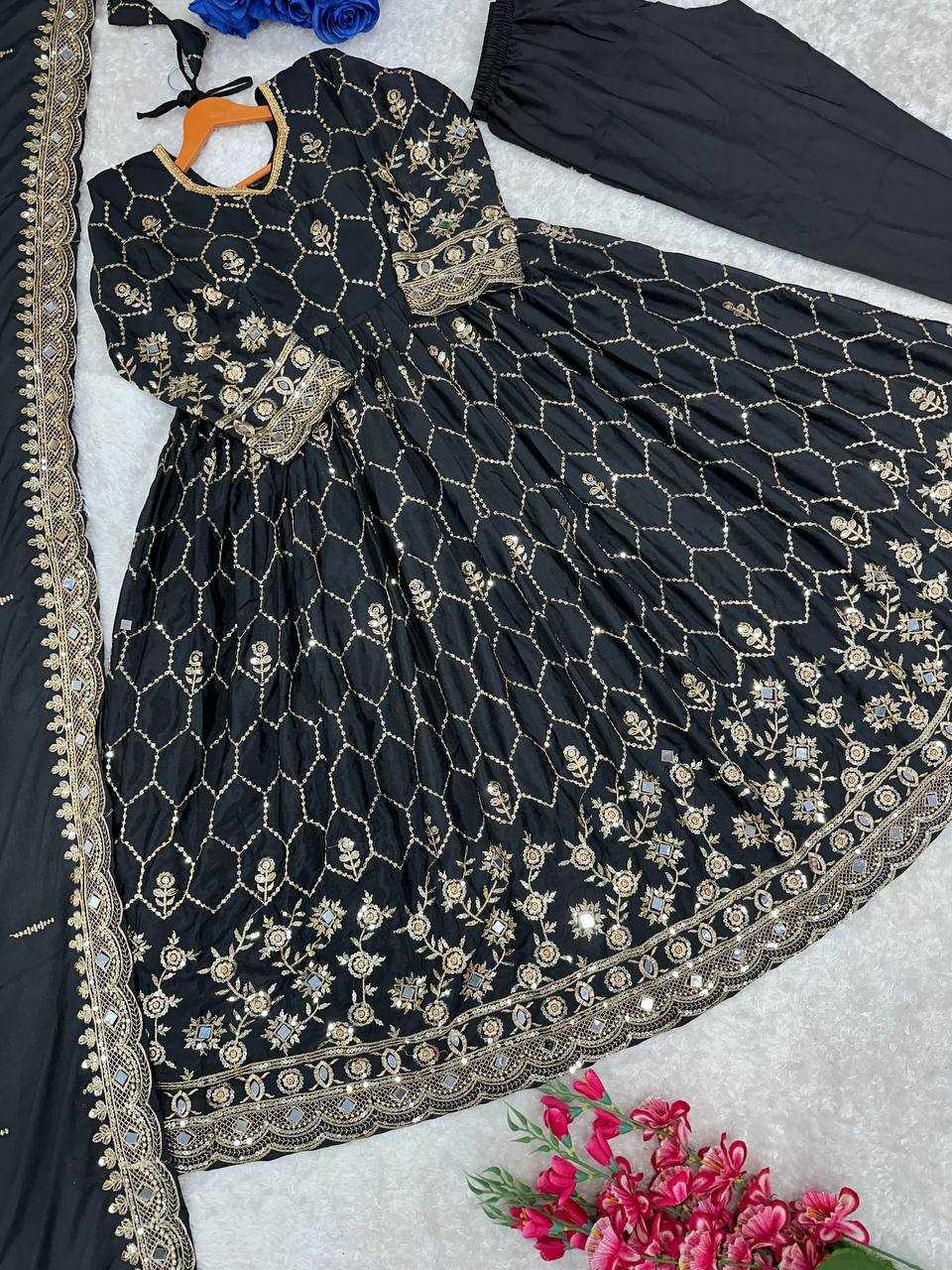 EMBROIDERED ANARKALI LONG WORK GOWNS