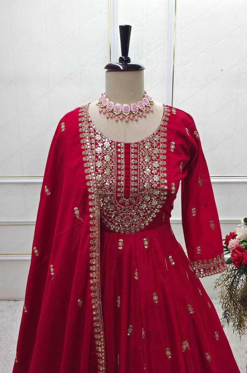 EMBROIDERY ANARKALI LONG WORK DIWALI COLLECTIONS GOWNS