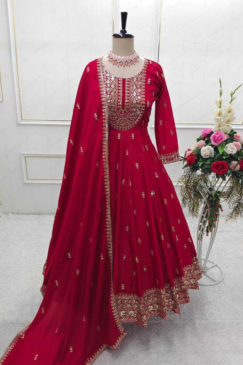 EMBROIDERY ANARKALI LONG WORK DIWALI COLLECTIONS GOWNS